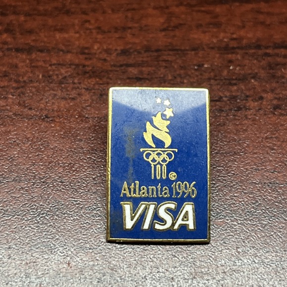 1996 Atlanta Olympics‎ Visa Credit Card Sponsor Lapel Hat Pin